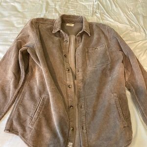 Marine Layer Max Corduroy Overshirt Light Taupe